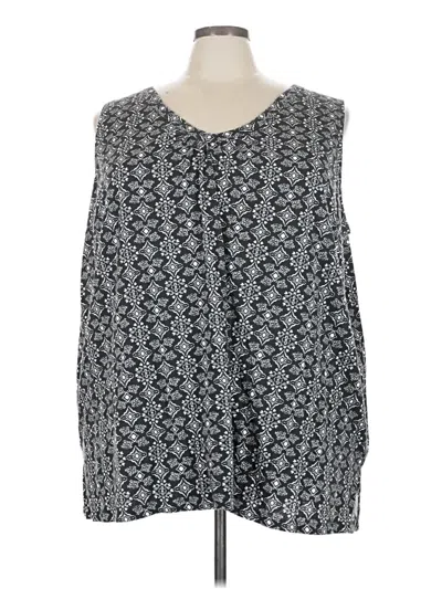 Pre-owned Woman Within Sleeveless T-shirt In Gray