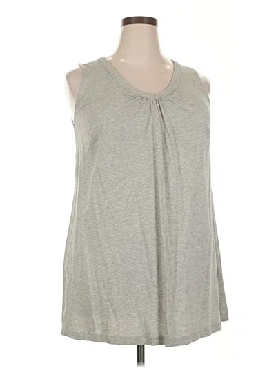 Pre-owned Woman Within Sleeveless T-shirt In Gray