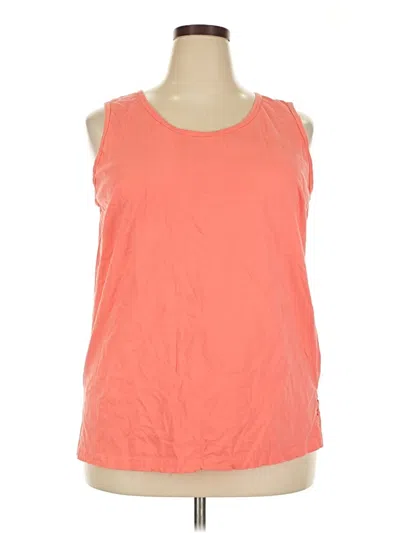 Pre-owned Woman Within Sleeveless T-shirt In Orange