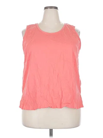Pre-owned Woman Within Sleeveless T-shirt In Pink