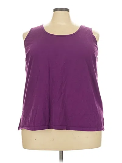 Pre-owned Woman Within Sleeveless T-shirt In Purple