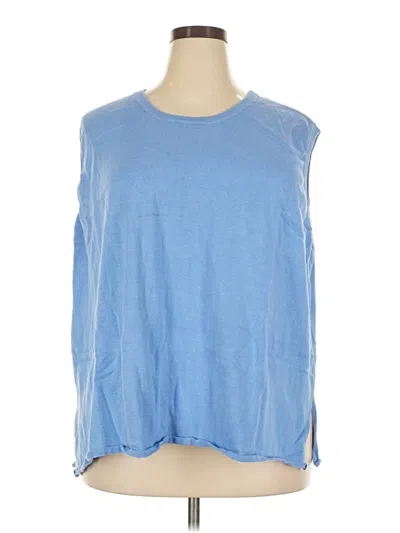 Pre-owned Woman Within Sweater Vest In Blue