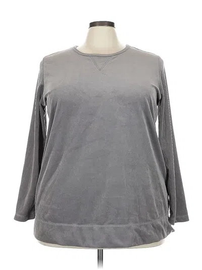 Pre-owned Woman Within Sweatshirt In Gray