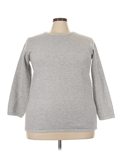 Pre-owned Woman Within Sweatshirt In Gray