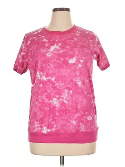 Pre-owned Woman Within Sweatshirt In Pink