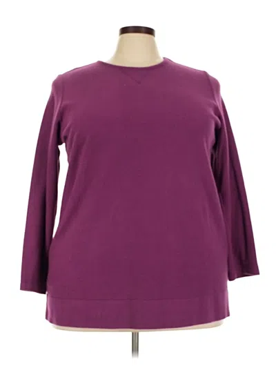 Pre-owned Woman Within Sweatshirt In Purple