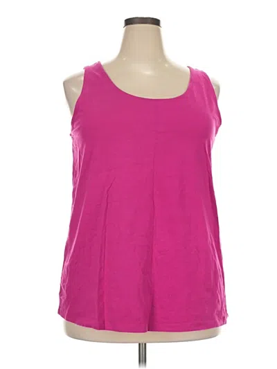 Pre-owned Woman Within Tank Top Pink Strapless Neckline Tops