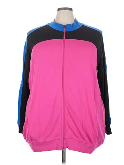 Pre-owned Woman Within Track Jacket In Pink