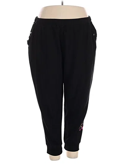 Pre-owned Woman Within Track Pants In Black