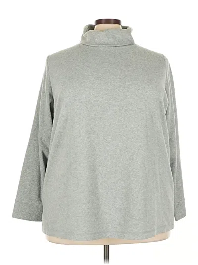 Pre-owned Woman Within Turtleneck Sweater In Gray