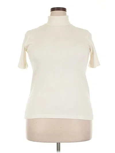 Pre-owned Woman Within Turtleneck Sweater In Ivory