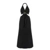 Women & Women Women's Black Linen Functional Dress In Black