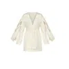 Women&women Women's Neutrals Woven, Embroidered, Stone Sparkling, Ecru White Cape Kimono In Beige/white