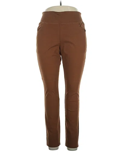 Pre-owned Women With Control Active Pants In Brown