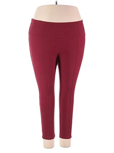 Pre-owned Women With Control Active Pants In Burgundy
