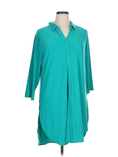 Pre-owned Women With Control Casual Dress In Blue