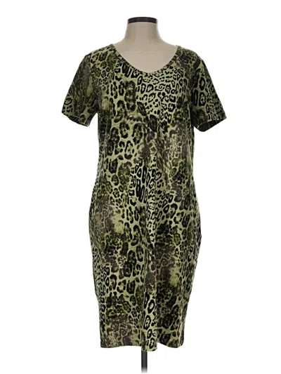 Pre-owned Women With Control Casual Dress In Green