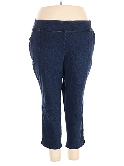 Pre-owned Women With Control Casual Pants In Blue