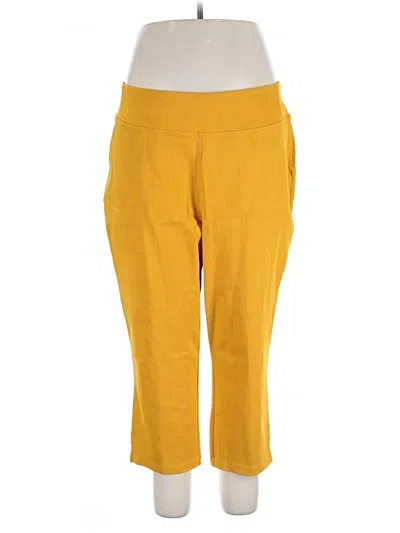 Pre-owned Women With Control Casual Pants In Yellow