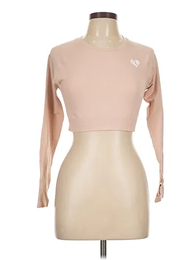 Women's Best Long Sleeve Top Tan Boatneck Tops