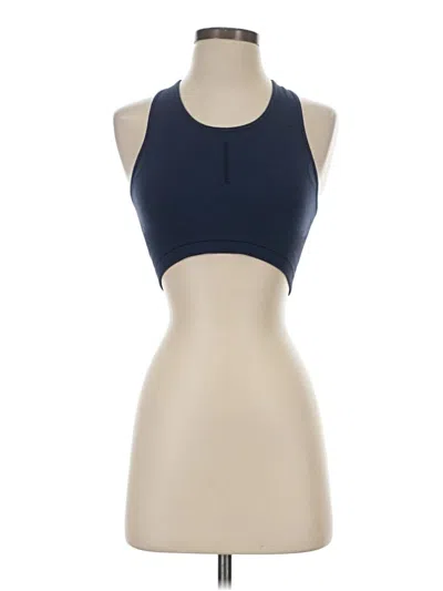 Pre-owned Women's Best Tank Top Blue Halter Neckline Tops