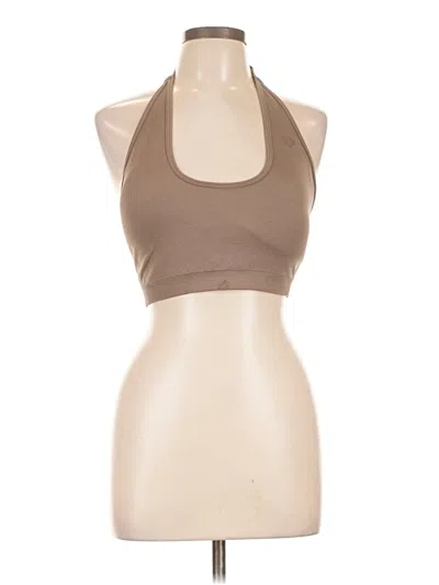 Pre-owned Women's Best Tank Top Brown Halter Neckline Tops