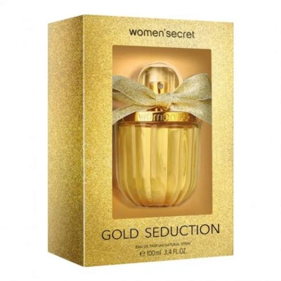 Women Secret Ladies Gold Seduction Edp Spray 3.4 oz Fragrances 8411114054919 In Gold / White