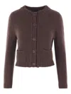 Wommelsdorff Berlin Patch-pocket Button Cardigan In Brown