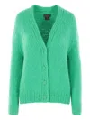 Wommelsdorff Berlin V-neck Ribbed-trim Cardigan In Green