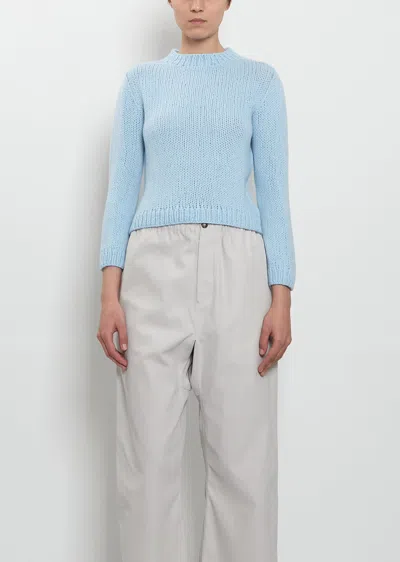 Wommelsdorff Bloom Crewneck Cashmere Sweater In Blue