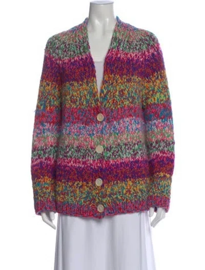 Pre-owned Wommelsdorff Cashmere Striped Sweater In Pink