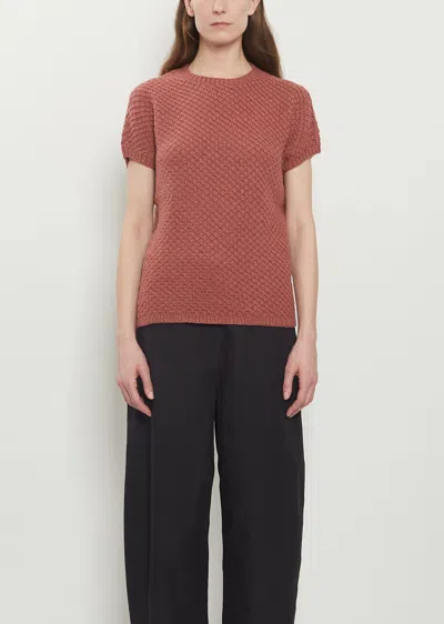 Wommelsdorff Willie Cashmere Short Sleeve Sweater In Brown