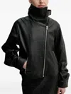 Won Hundred Belted Leather Jacket In Black