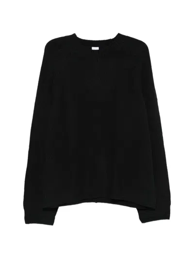 Won Hundred Bently Ribbed-knit Raglan-sleeve Sweater In 블랙