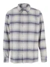 Won Hundred Classic-collar Check Shirt In Gray