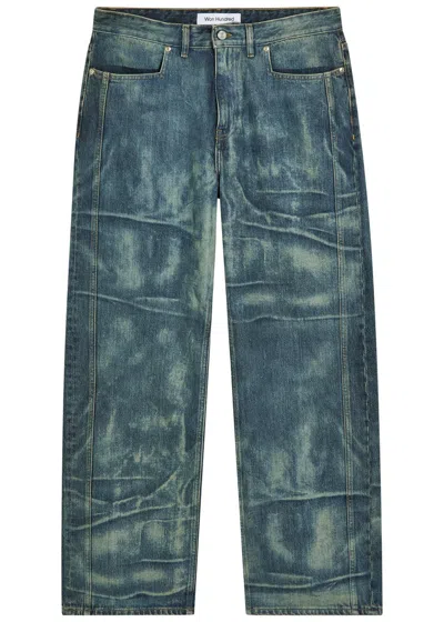 Won Hundred Cale Faded Relaxed Straight-leg Denim Jeans In Blue