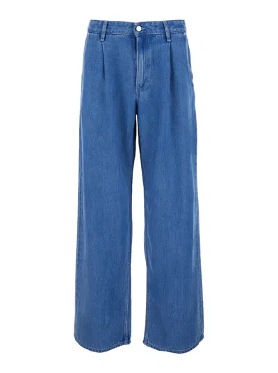 Won Hundred 'camden' High-waisted Regular-fit Jeans With Logo Back Patch In Blu