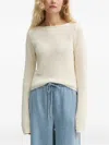 Won Hundred Carolina Open-knit Long-sleeve Sweater In Metallic