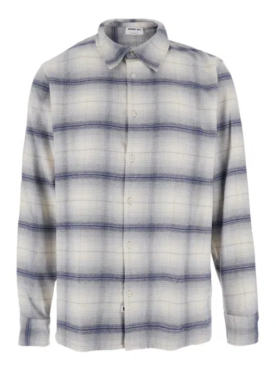 Won Hundred Check Cotton Shirt In Gray