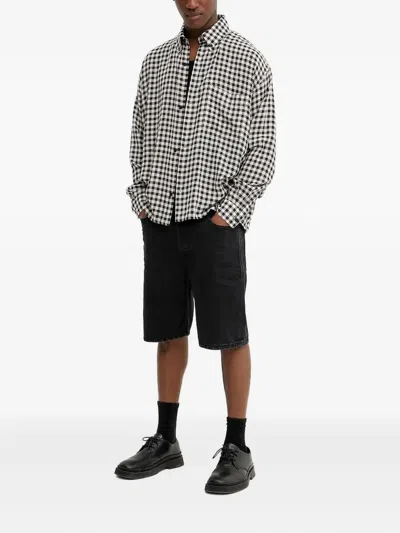 Won Hundred Check-pattern Shirt In Black