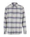 Won Hundred Classic-collar Check Shirt In Gray