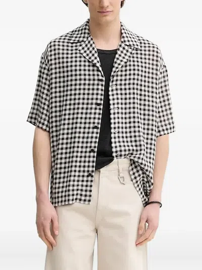 Won Hundred Check Short-sleeve Shirt In Gray