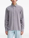 Won Hundred Checked Button-down Shirt In Gray