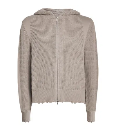 Won Hundred Cotton Glasgow Zip-up Hoodie In Brown