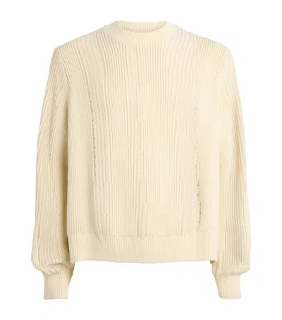 Won Hundred Cotton Knitted Bently Sweater In Neutral