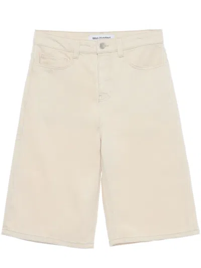 Won Hundred Cotton Straight-leg Shorts In 中性色