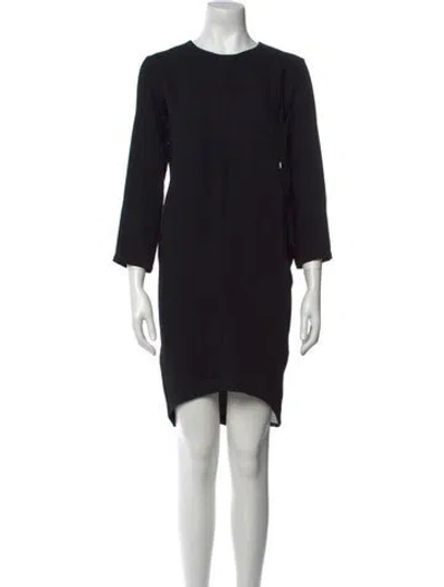 Pre-owned Won Hundred Crew Neck Knee-length Dress In Black