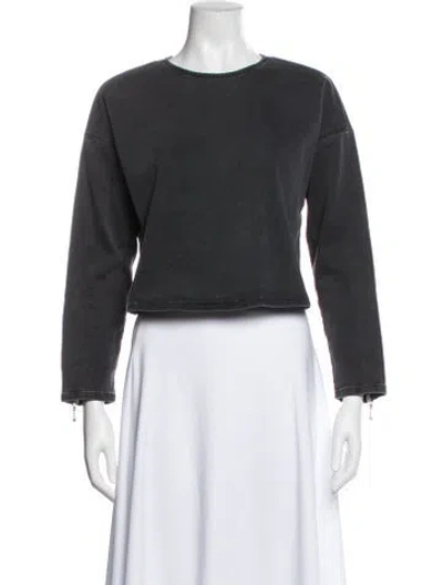 Pre-owned Won Hundred Crew Neck Long Sleeve Sweatshirt In Gray