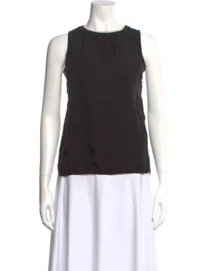 Pre-owned Won Hundred Crew Neck Sleeveless Top In Black