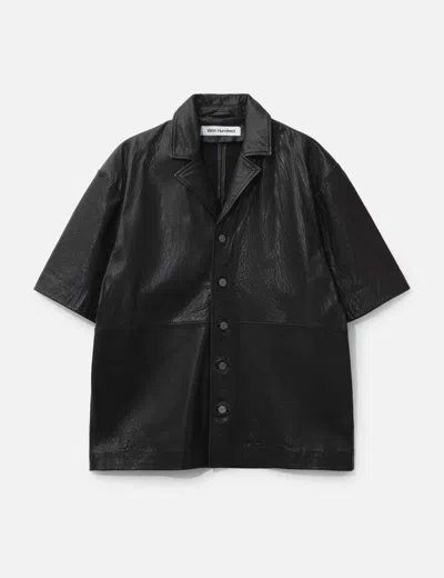 Won Hundred Desmond Leather Shirt In Black